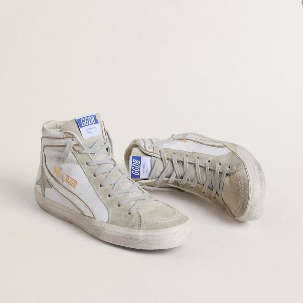 GGDB High-Top Sneakers in Gray and White - Picture 1 of 4